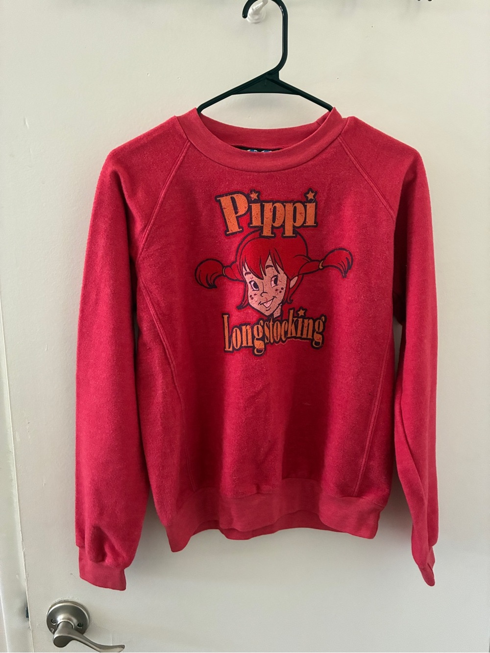 Junk Food Red Pippi Longstocking Graphic Crewneck Sweatshirt